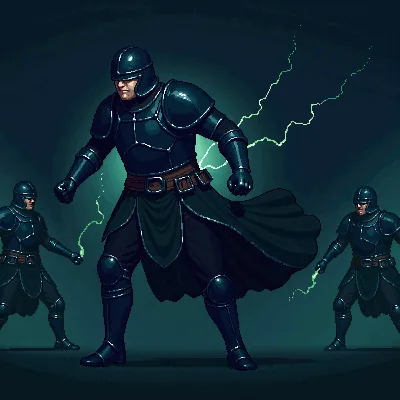 Quicken: an armoured warrior lunging forward, trailing afterimages.